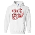 thumbnail image 1 of Dibs On The Cowboy Hoodie Sweatshirt Unisex 2X-Large White, 1 of 5