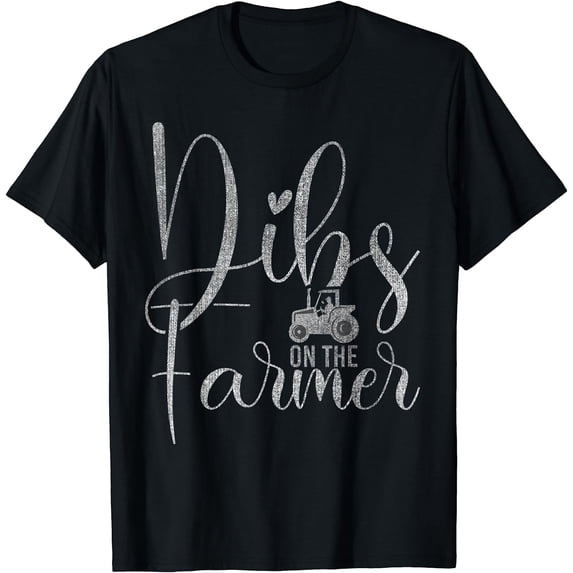 Dibs On The Farmer Tee For Farmer's Wife Coach T-Shirt Black 4X-Large