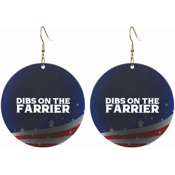 Dibs Quality On The Farrier Chic Round Acrylic Earrings Lightweight Multi-use For All Occasions[t036]