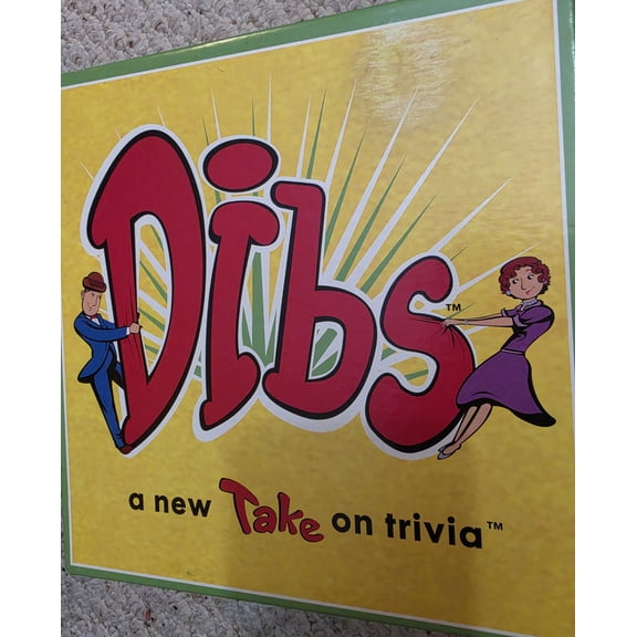 Dibs Trivia Boardgame - A new Take on Trivia: America, Words, Television, History, Sports, Food, Movies, Science, Arts, Music, Marketplace (2002) A COMPREHESIVE Catergory list of Topics!