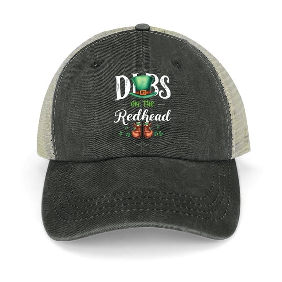 Dibs on The Redhead Black Hat Adjustable Funny Fashion Unisex Baseball Cap for Men Women
