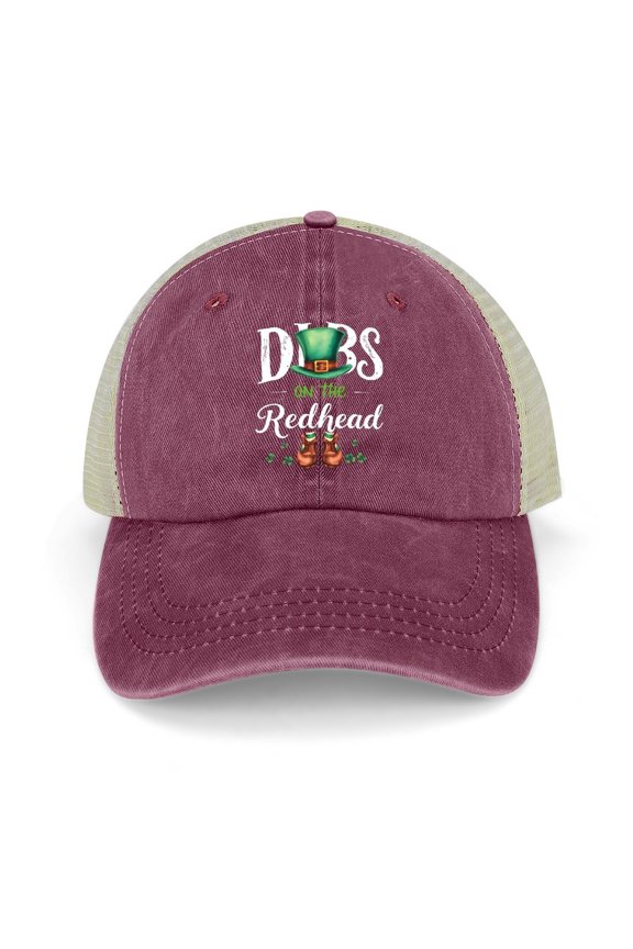 Dibs on The Redhead Wine Red Hat Adjustable Funny Fashion Unisex Baseball Cap for Men Women
