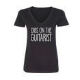 thumbnail image 1 of Dibs on the Guitarist Womens V-Neck T-Shirt, 1 of 2