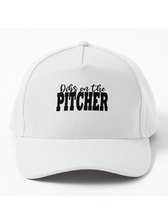 Dibs on the Pitcher Baseball Cap, Baseball Romance Sports Statement Design, Classic Hat