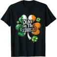 thumbnail image 1 of Dibs on the Redhead St Patrick's Irish Shamrock Hoodie or T-Shirt, 1 of 2