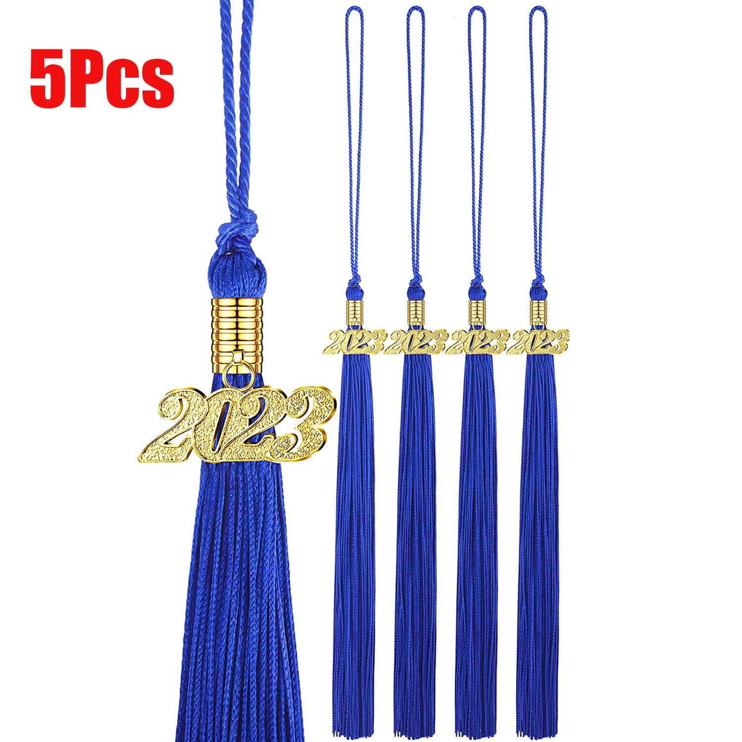 Dicasser 2023 Graduation Tassel,Blue Tassel for Graduation Cap with 2023 Year Gold Charm for
