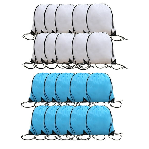 Dicasser 20PCS Drawstring Backpack Bulk Drawstring Bags Bulk Draw String Bag Cinch Bags Nylon Drawstring Sackpack