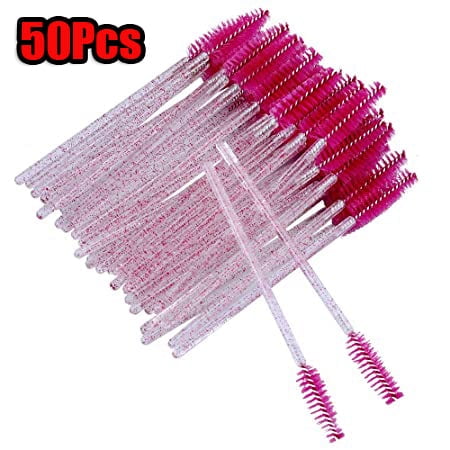 Dicasser 50 Pcs Disposable Mascara Wand Eyelash Brush for EyeLash Extension Supplies
