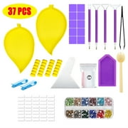 Dicasser 5D Diamond Painting Tools, Diamond Art Tool Accessories Crystal Rhinestone Cross Stitch Embroidery Painting Supplies(37PCS, Purple)