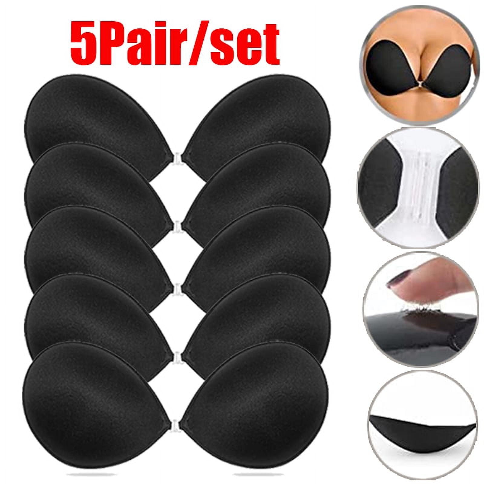 Dicasser Sticky Bra 5 Pairs Strapless Backless Bra Adhesive Invisible Lift up  Bra Push up Bra for Backless Dress 