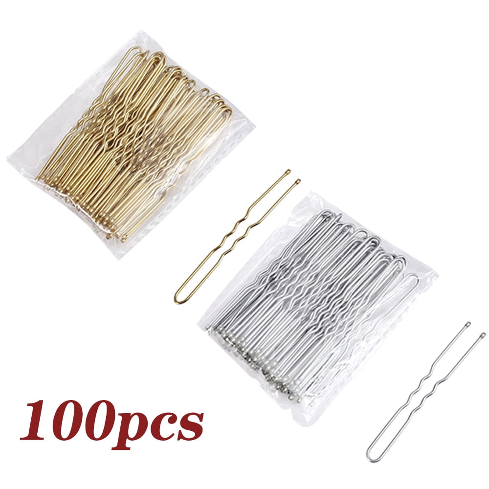200 Pcs U Shaped Hair Pins, Portable Hair Grips Brown Hair Pins, Bobby Pins  Brown Hair Clips Hair Styling Pins for Women, Easy to Use, Fashionable