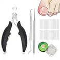 thumbnail image 1 of Dicasser Ingrown Toenail Tool Ingrown Toenail Kit Ingrown Toenail Treatment Pedicure Tools Toenail Clippers Professional Tool Set for Ingrown & Thick Nail (Black), 1 of 7