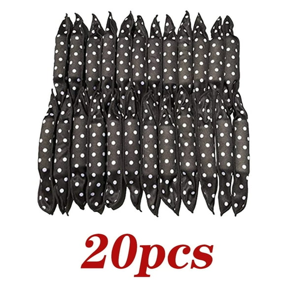 Dicasser Soft Overnight Hair Rollers Heatless Sleep In Hair Curlers For Thick Hair Large Cloth Pillow Hair Roller For Long Hair Curlers Sponge Foam DIY Hair Rollers Gift Product (20 pcs Black)