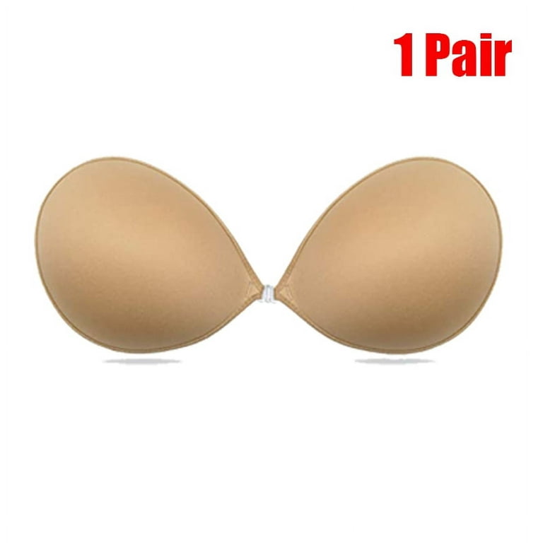 Dicasser 1 Pair Adhesive Bra Strapless Sticky Invisible Push up Silicone  Bra for Backless Dress 