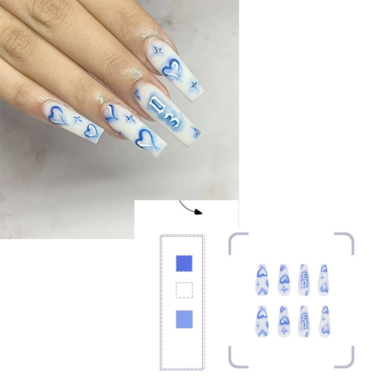 Dicasser Valentine’s Day Press on nails Medium Length Fake Nails 