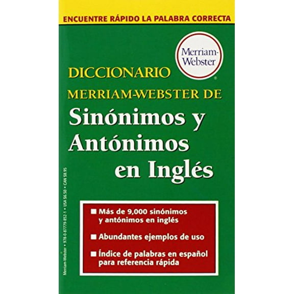 Pre-Owned Diccionario Merriam-Webster de Sinonimos y Antonimos En Ingles (Mass Market Paperback) 0877798524 9780877798521