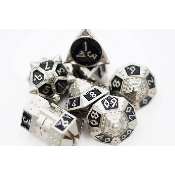 Foam Brain Games Poly Dice Set - Onyx Ethers (7) New