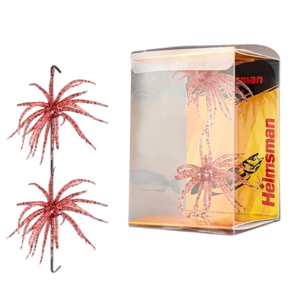 Dice Bait, Tentacle Creature Lure, Sea Urchin Baits for Bass Fishing Drop Shot, Wacky Rig, Neko Rig and Finesse, Slow Sinking, Soft Bait (Red)