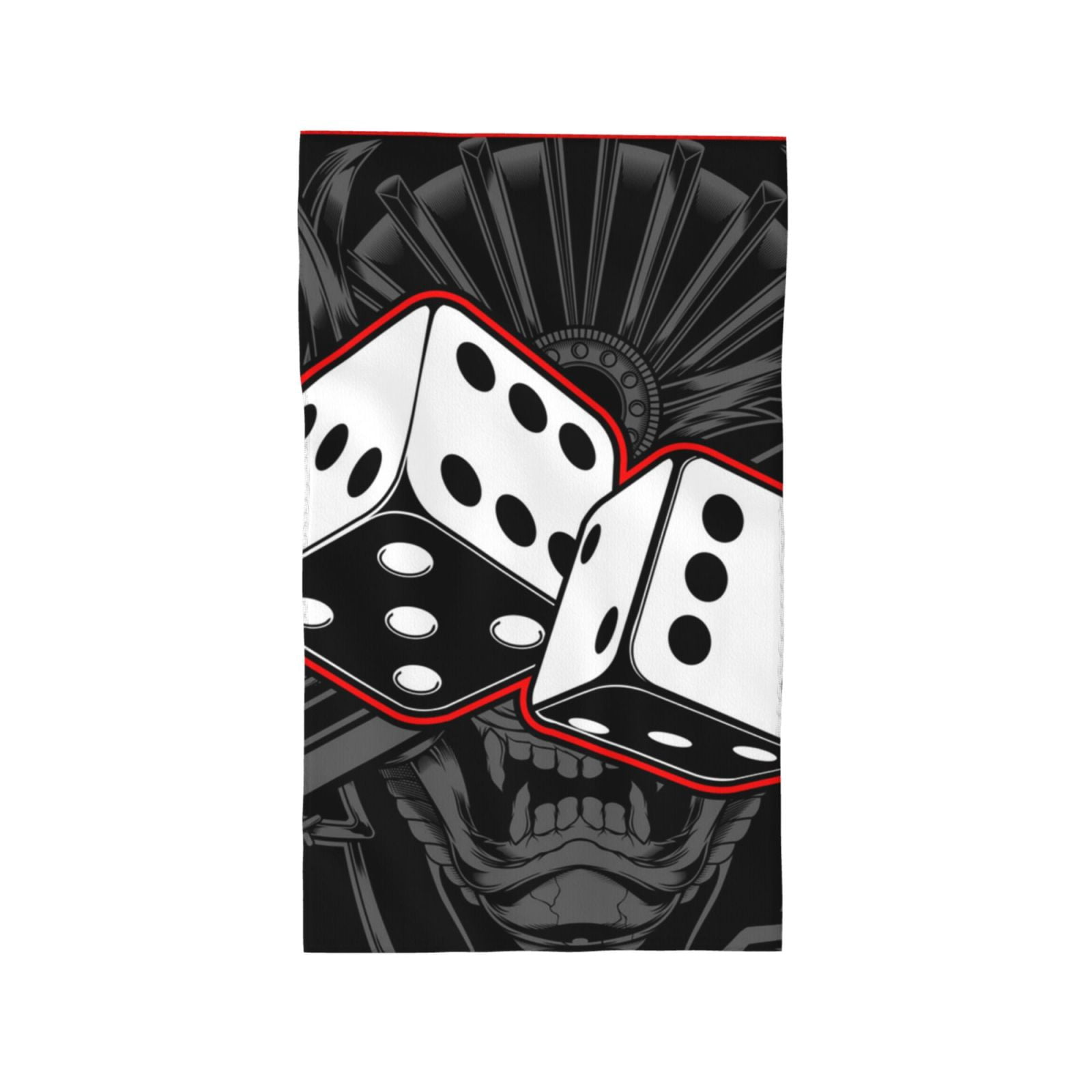 Dice Black White 27.5" x 16" Ultra Soft Hand Towel, Face Wash Cloth for Bathroom, Gym, Travel, Pool