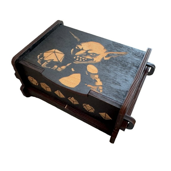 Dice Box - BLACK - Goblin 6x4x3 ASSEMBLED