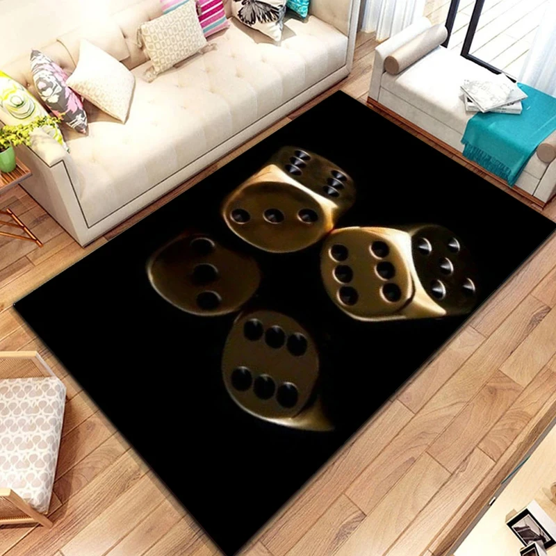 Dice Carpet Gaming Theme Rugs for Kitchen Bathroom Non-slip Doormat ...