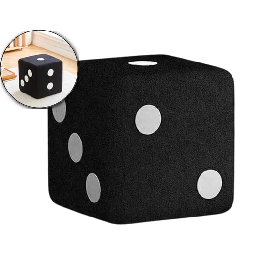 Dice Cubic Foot Stool, Furry Footrest, Stable Structure, Soft Comfortable Ottoman Foot Rest for Home Living Room Bedroom, 7.87x7.87 Inch