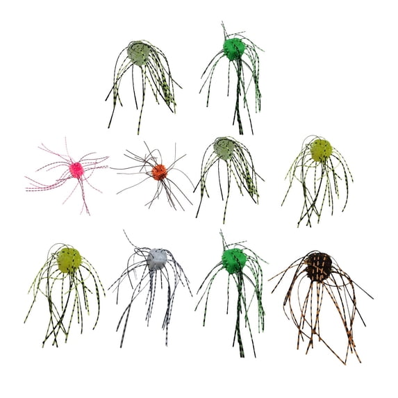 Fishing Lures Soft Plastic Baits 10 Pack, Dice Shape Fishing Bait for Bass Panfish, Multi Color Tackle Box Essentials, Fishing Supplies