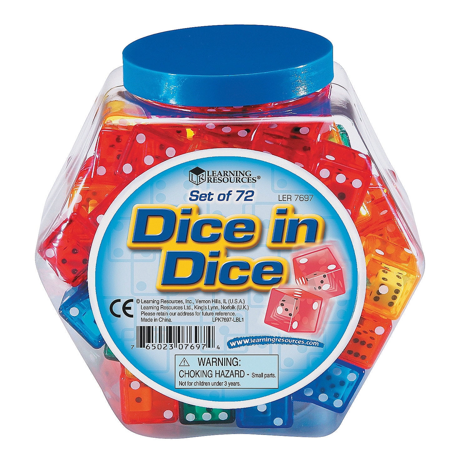 Dice In Dice (6 Sided) - Educational - 72 Pieces
