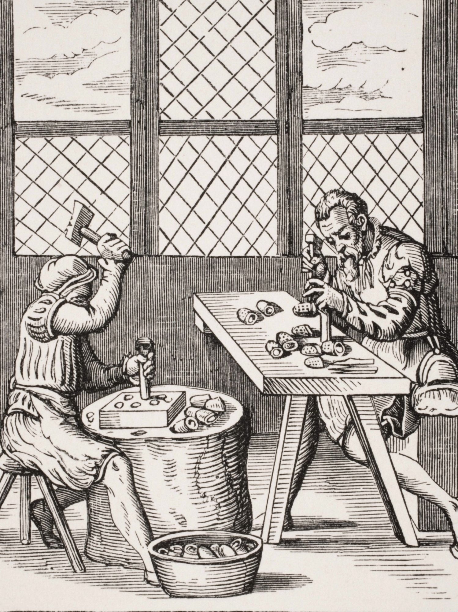 Dice Maker 19Th Century Reproduction Of 16Th Century Woodcut By Jost Amman Canvas Art - Ken Welsh Design Pics (12 x 16)