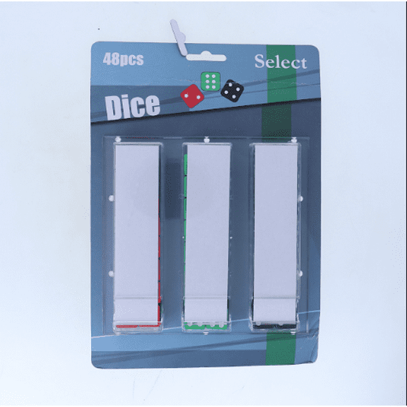 Dice Medium Tri-Color 48Ct - Carded - Pack Of 48