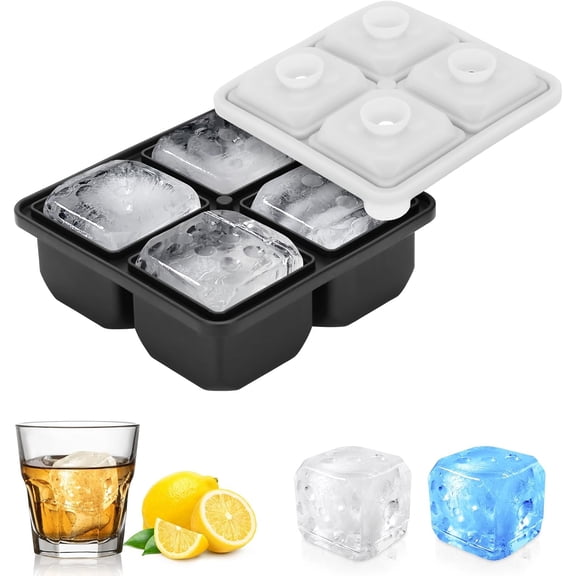 Dice Mold,D6 Large Square Ice Cube Mold for Whiskey,Cocktails,Wine,Juice and Bourbon,Cute Sports Bourbon Ice Cube Molds Easy-Release BPA Free(Dice)