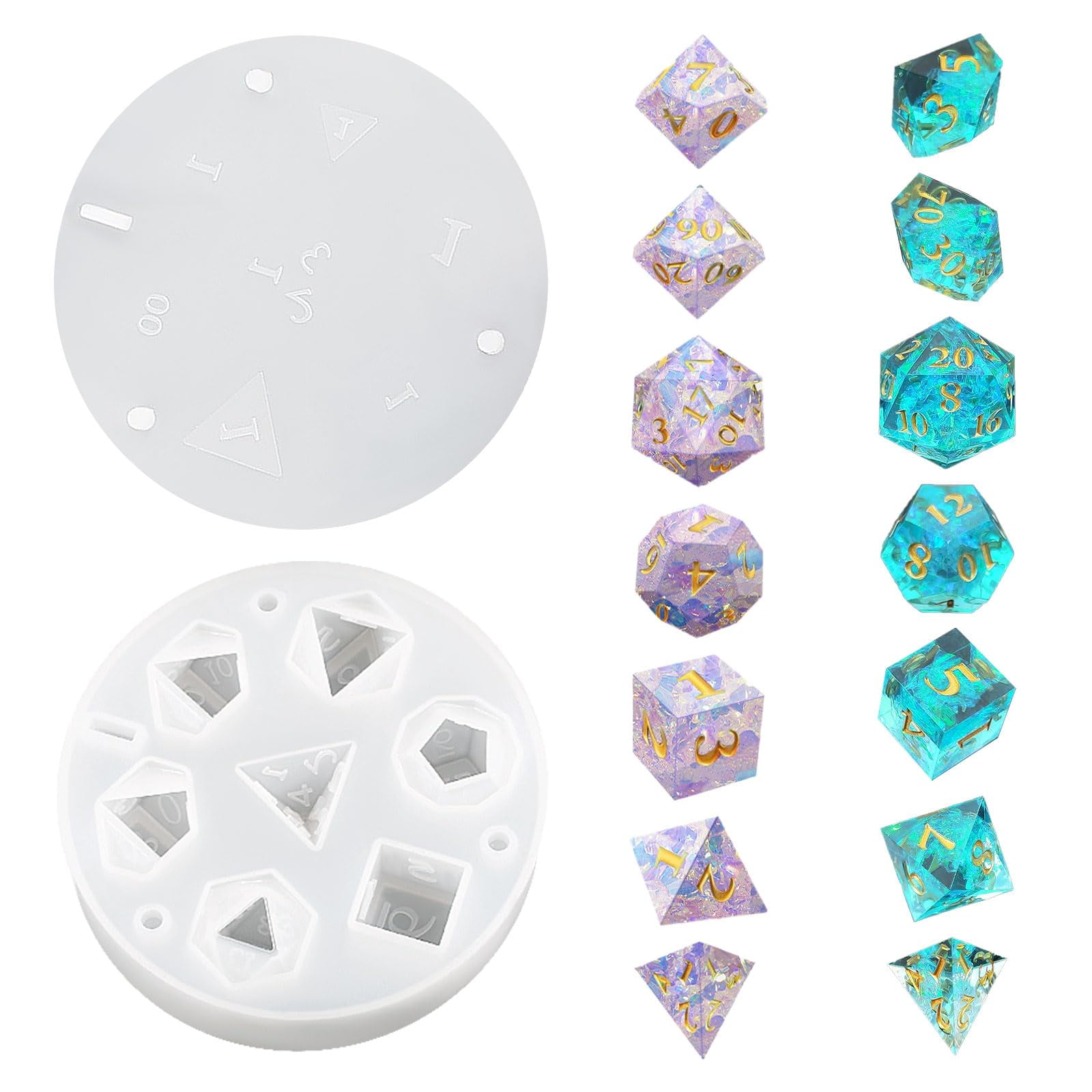 Dice Molds for ResinDIY EC36 Dices for Epoxy Resin DND Dice Resin