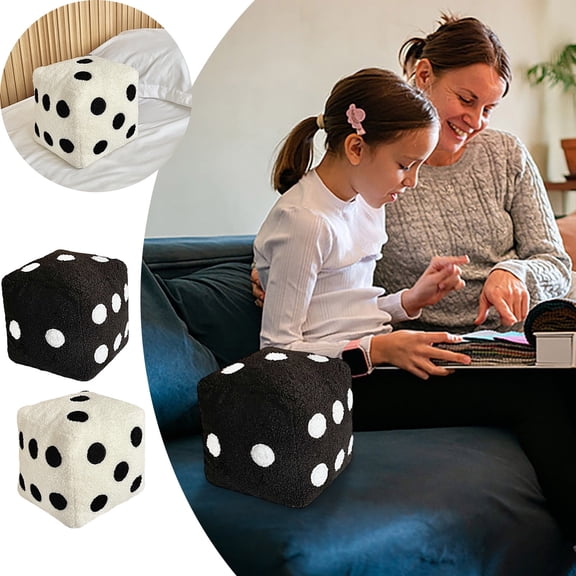 Dice Plush Pillow,Cute Plush Dice Toy,Plush Stuffed Dice Toys,Creative and Fun Cube Pillow Fill Soft Sofa Cushion, for Learning and Gaming Nights Creative Home Decoration