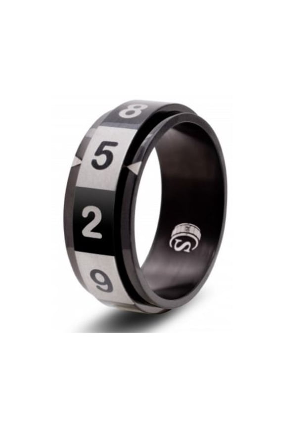 Dice Ring - Black, Size 10 (d10) New