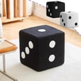 thumbnail image 1 of Dice Stool, 8x8x8 Inches Shoes Stool Footstool Dice Design Living Room, Funky Chair Home Stool Entrance Shoe Benches Dice-Patterned Stool （White）, 1 of 7