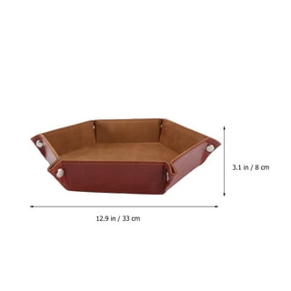 Leather Travel Style Foldable / Rollable Tobacco Tray / Valet Tray