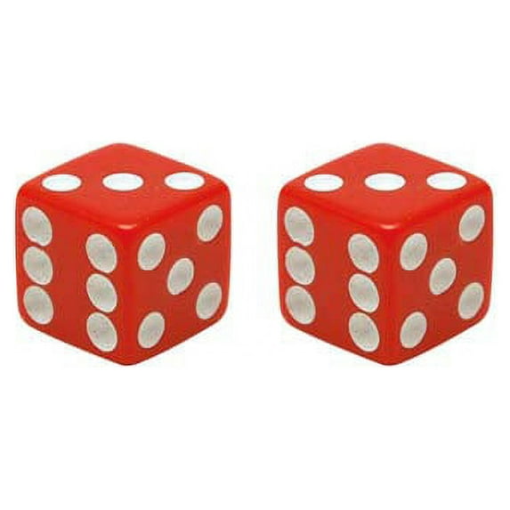 Dice Valve Caps Red.