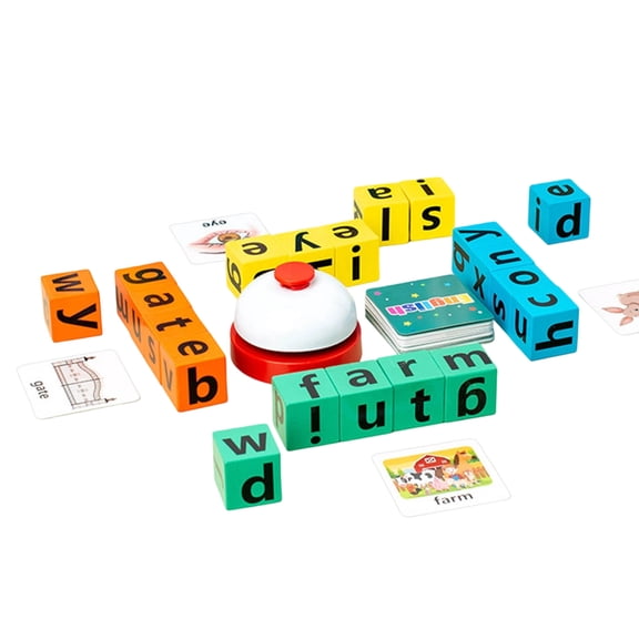 Dice Words Game - Fast-Paced Family Board Game for Adults & , Educational Spelling & Vocabulary Building Party Game, Travel-Friendly Word Race for Game Nights & Classroom Learning Activities