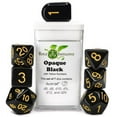 thumbnail image 1 of Dice with Arch D4 Opaque, Black with Yellow - Set of 7, 1 of 1