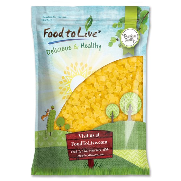 Diced Dried Pineapple, 10 Pounds Kosher, Vegan by Food to Live