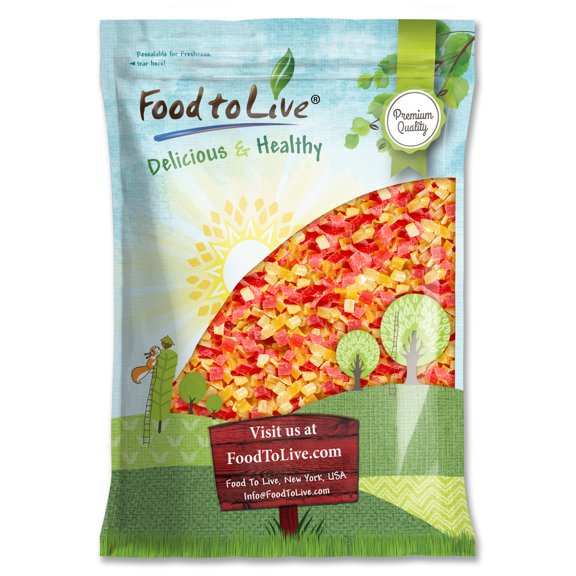 Diced Fruits Mix, 8 Pounds  Sweetened, Unsulfured, Kosher  by Food to Live