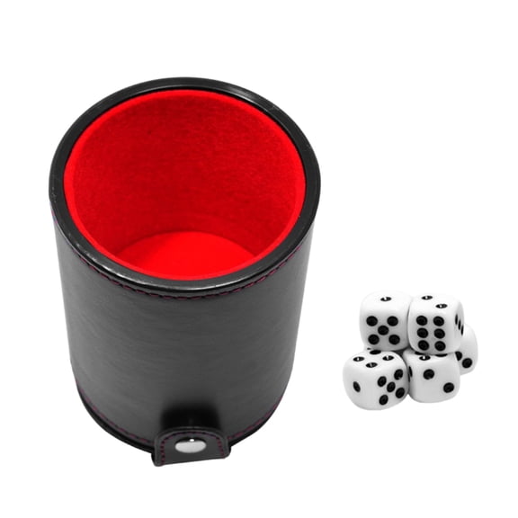 Dices Cup PU Stable Sturdy Comfortable Hand Feeling Dices Shake Container Cup Professional For Table Board Game
