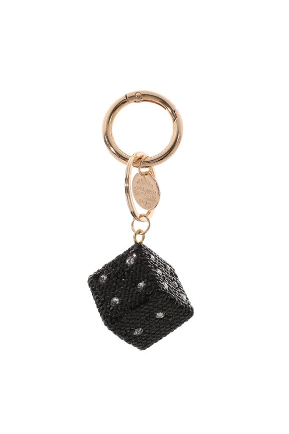 Dices Keychain With Dazzling Rhinestones Designed For Adults Fashion Enthusiasts