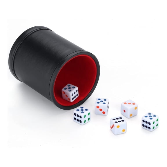 Dices Shake Container For Professional Table Board Game Dices Cup PU Dices Rolling Cup Comfortable Hand Feeling
