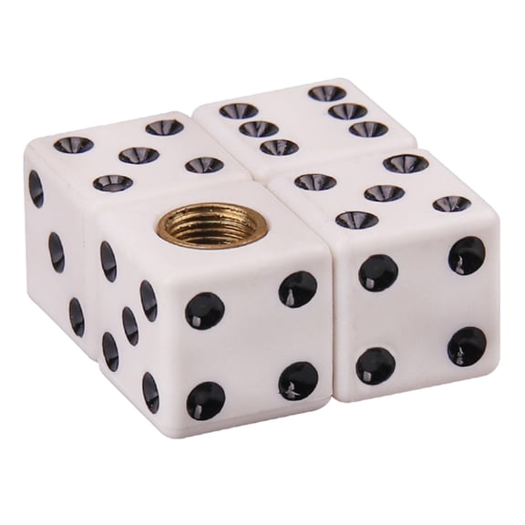 Dices Valve Stem Caps,Dices Tire Valve Caps,Universal Dust Proof Valve Stem Covers 4Pieces for Motorcycles Cars Bike