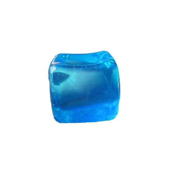 Diceymbol 1.77 Inch Blue Cool Cube Slow Rebound Squeeze, Translucent Texture Calming Comfort, Portable Stress Relief for Work Breaks, Commutes & Quiet Home Moments