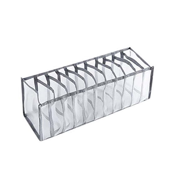 Diceymbol 11-Section Mesh Foldable Storage Organizer Collapsible Closet Dividers for Clothes, Underwear, Socks, Baby Items Space-Saving Drawer & Shelf Organizer for Home & Travel