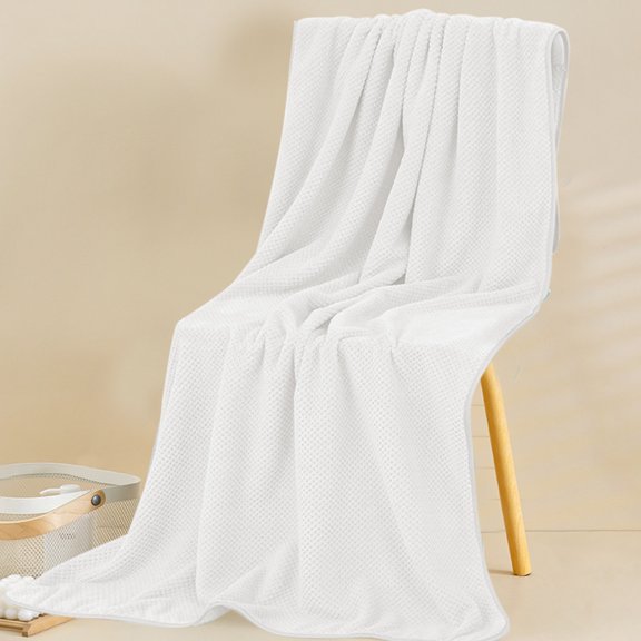 Diceymbol 2025 New Bath Towel Comfortable Super Absorbent Quick Dry Microfiber Pineapple Check Large Beach Towel Daily Use 27.56x55.12Inch