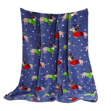 Diceymbol 2024 New Christmas Blanket Blue Christmas Decorative Blanket Soft Breathable Warm and Comfortable Blanket Sofa Bedroom