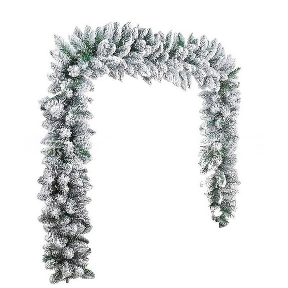 Diceymbol 2024 New Snow Flocked Christmas Garland Snowy Artificial Christmas Garland Winter Frosted Holiday Garland White Cedar Garland for Xmas Tree